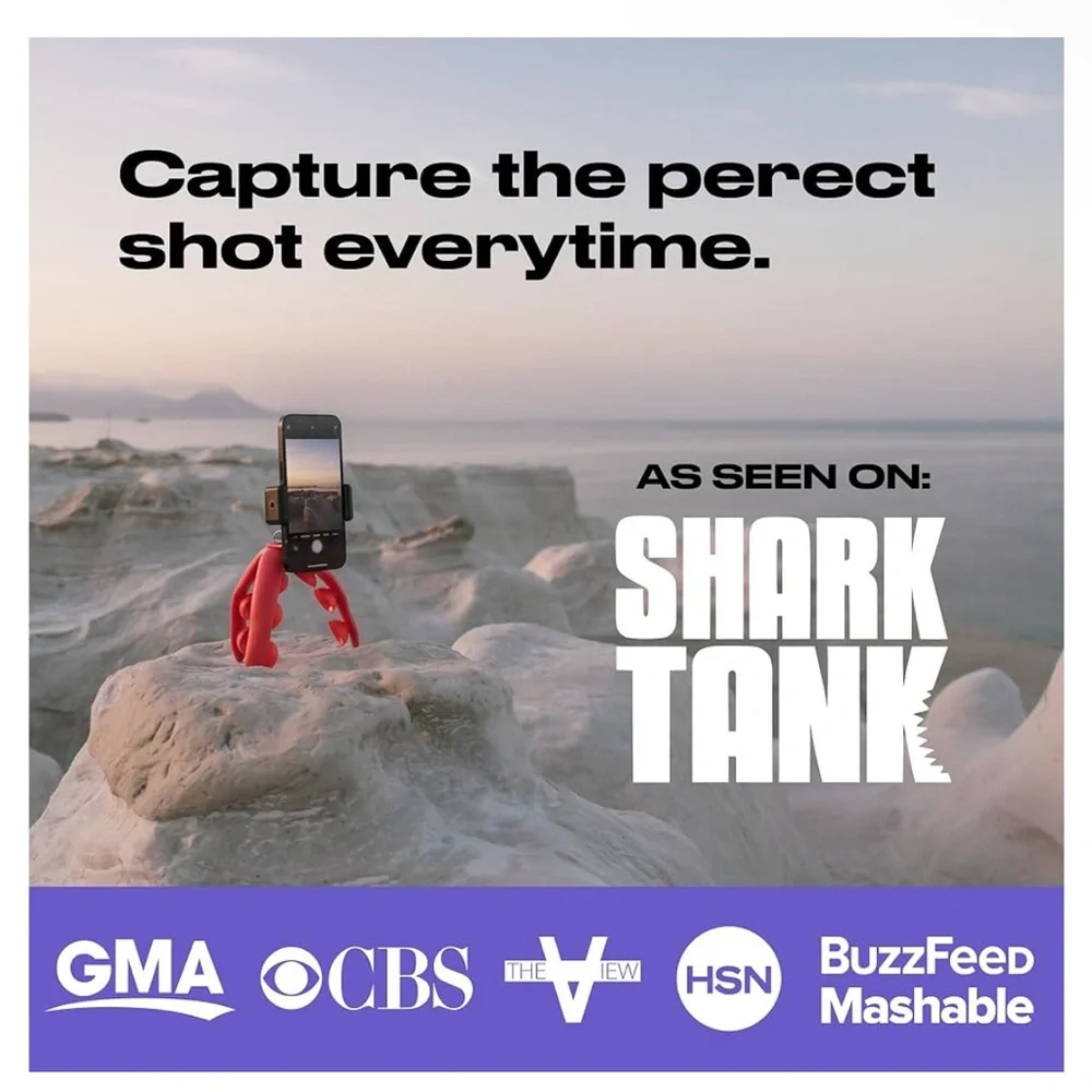 Black Tenikle® - Flexible Tentacle Tripod for Mobile Phone & Action Camera GoPro